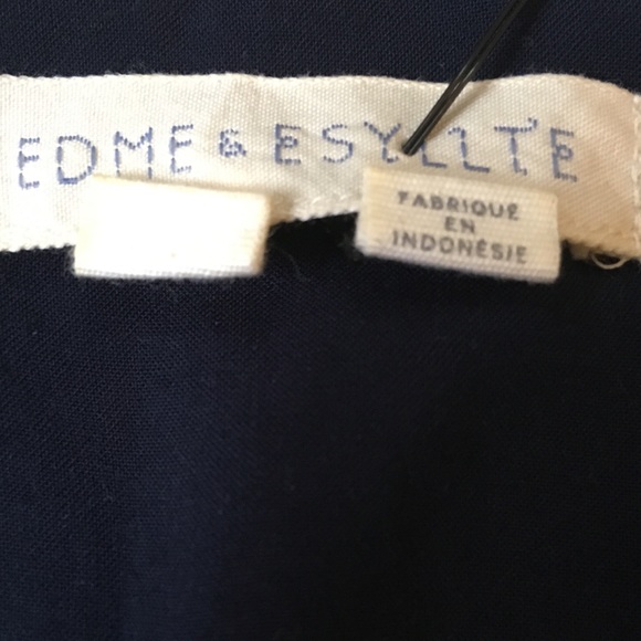 Anthro Edme & Esylte navy drawstring Freya dressXS - Picture 4 of 8